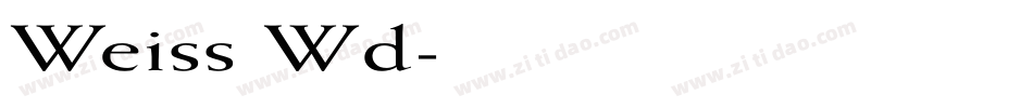 Weiss Wd字体转换
